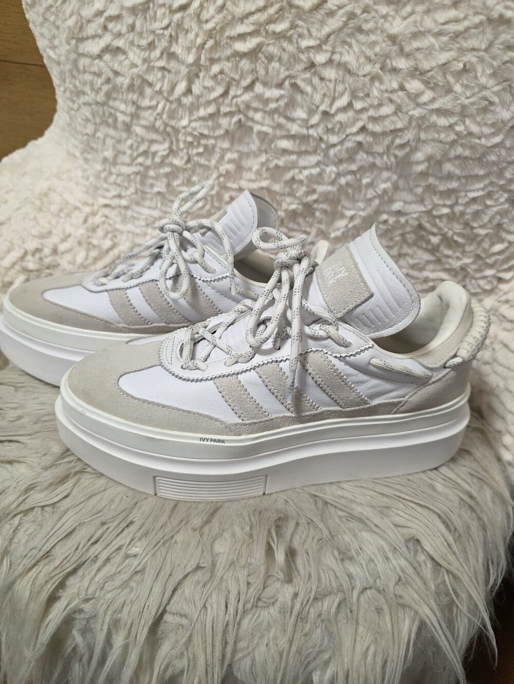 Adidas IVY PARK White Platform Lace-Up Sneakers